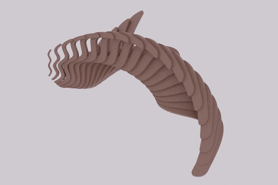 Moderne wanddecoratie met opvallend 3D-design. Moderne wanddecoratie met opvallend 3D-design.